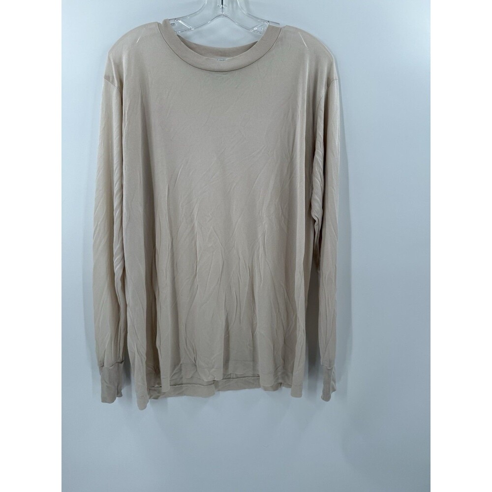 WinterSilks Beige Long Sleeve Blouse
